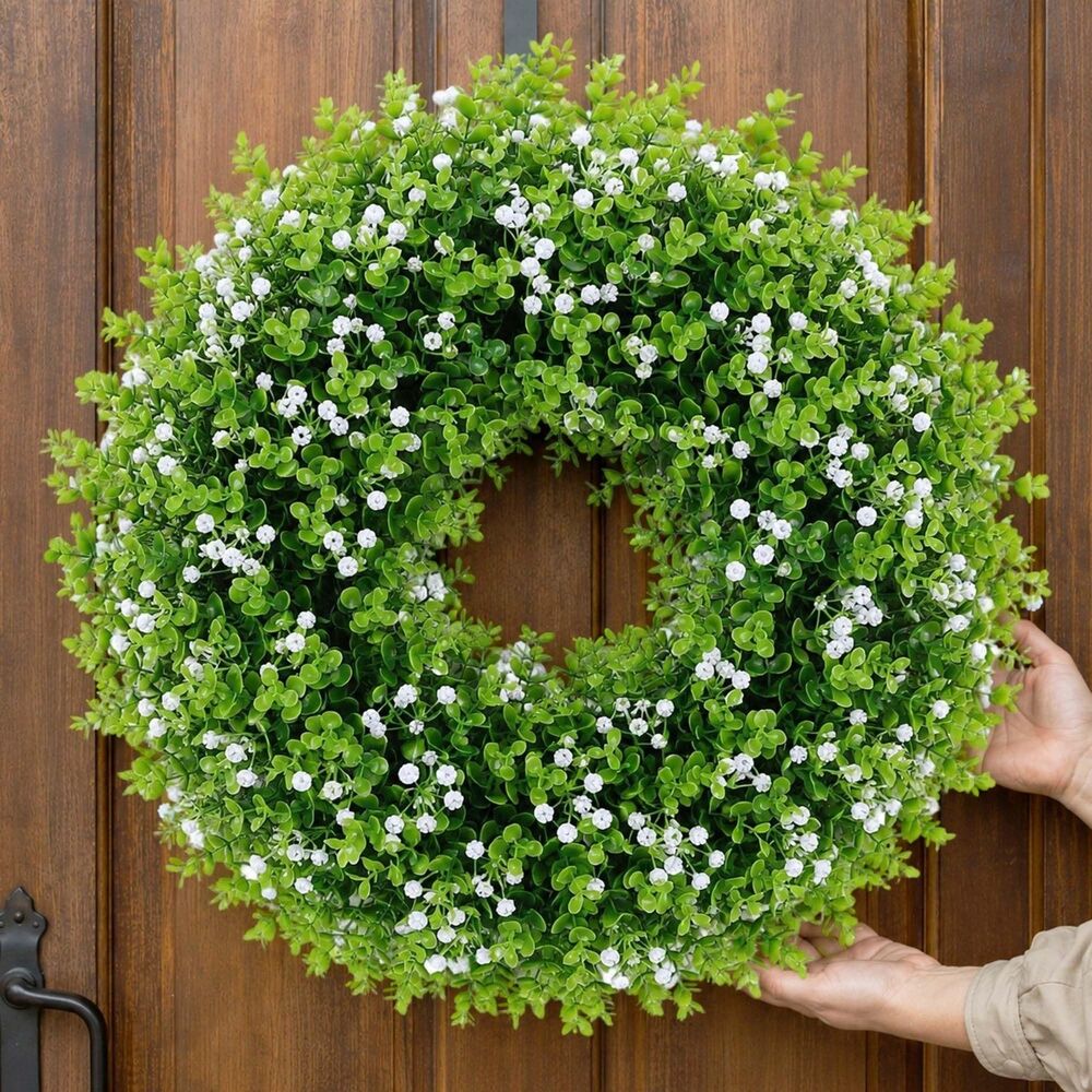 Modalove Boxwood Wreath 20 inch Outdoor/Indoor All Seasons Decor